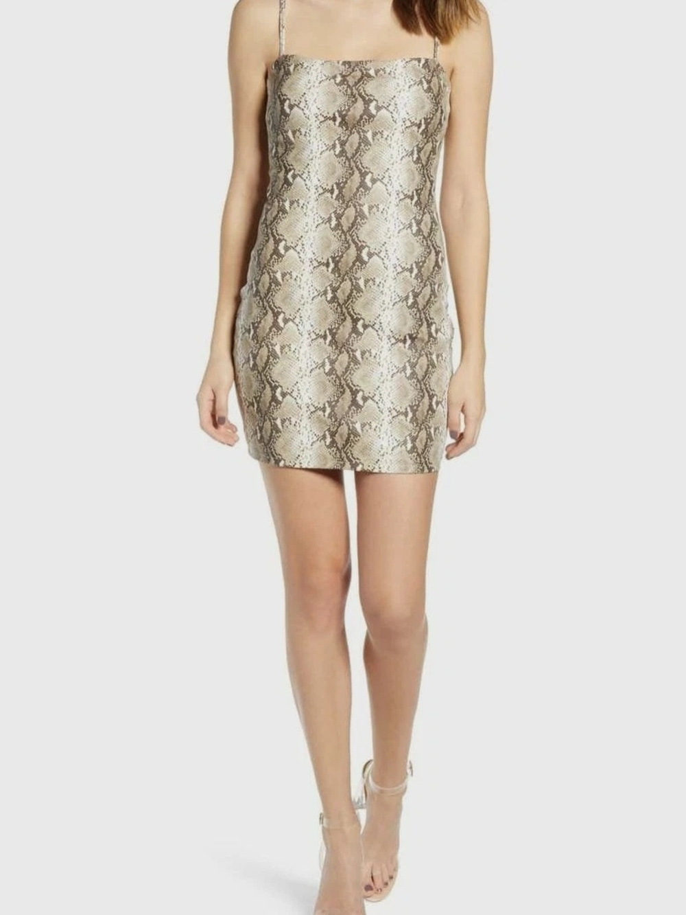 Tiger Mist Snakeskin Print Slip Dress